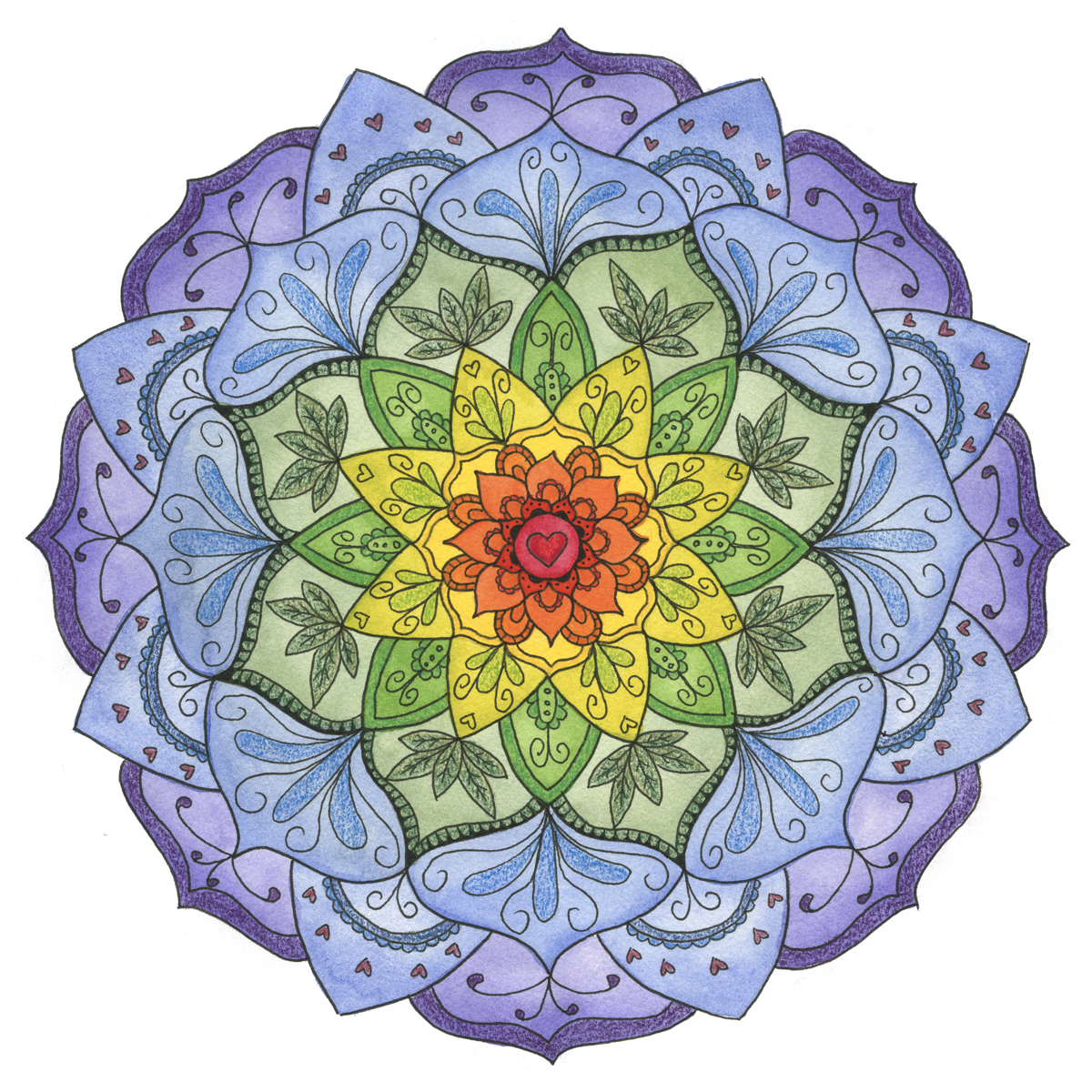 Chakra Mandala art print by Kellie Espie