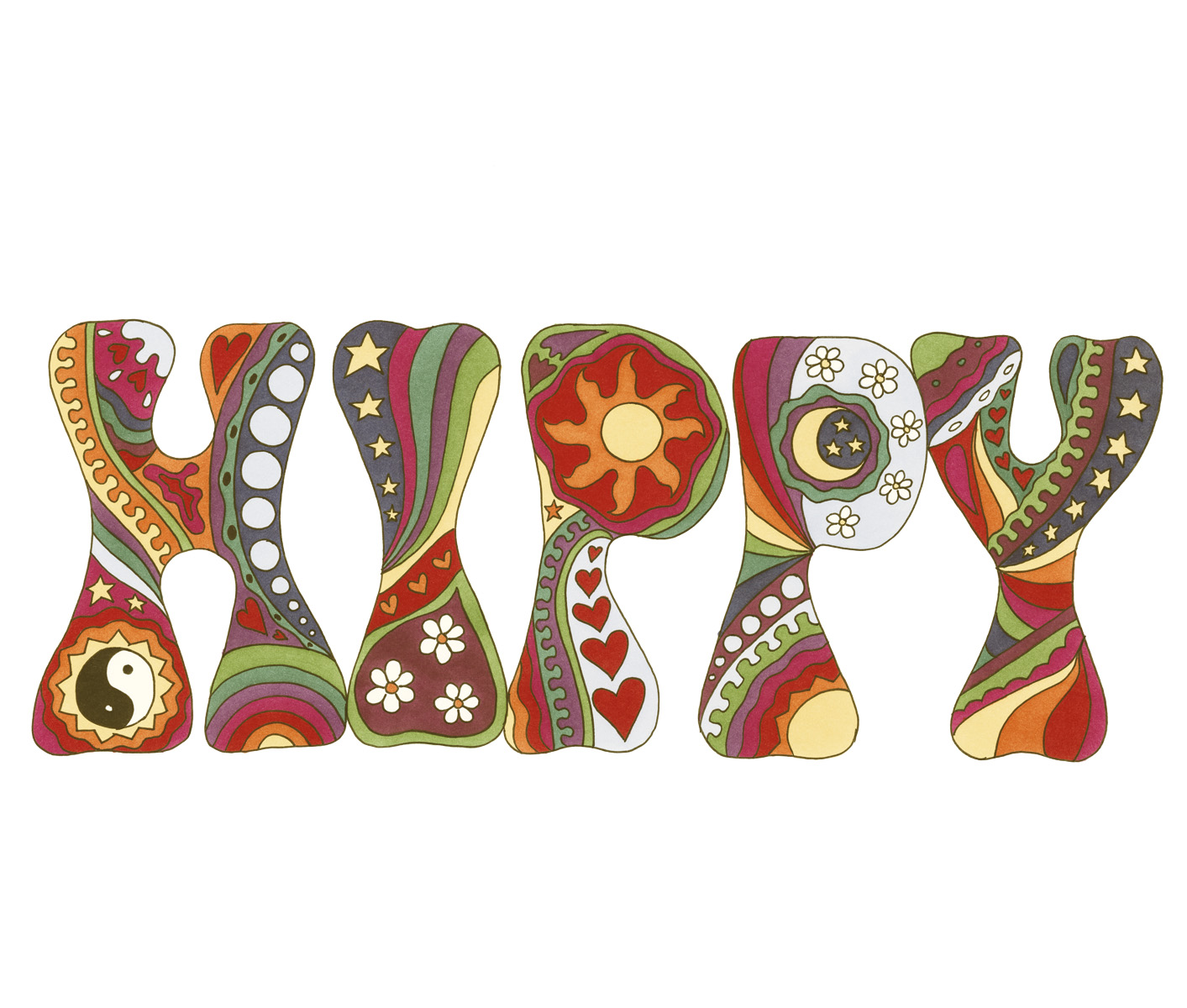 Happy — Vintage art print by Kellie Espie